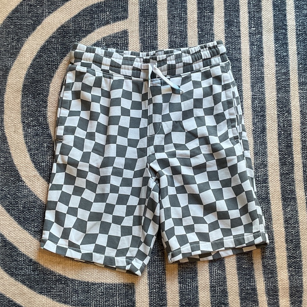 Old Navy Kids Checkered Shorts - Gray and White